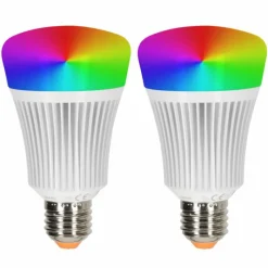 hofstein Candal E27 LED RGB 11 watt 2200-6500 Kelvin 806 lumen Lot de 2 avec télécommande