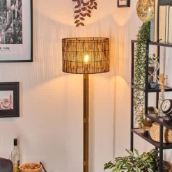 Luminaires Scandinaves-hofstein Cando Lampadaire Brun, Écru, Noir, 1 lumière