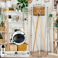 Luminaires Scandinaves-hofstein Cando Lampadaire Écru, 1 lumière