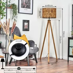 Luminaires Scandinaves-hofstein Cando Lampadaire Écru, 1 lumière