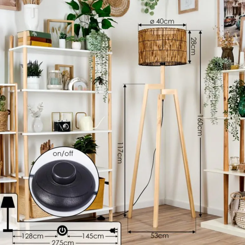 Luminaires Scandinaves-hofstein Cando Lampadaire Écru, 1 lumière