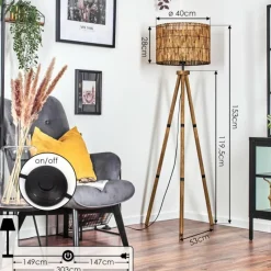 Luminaires Scandinaves-hofstein Cando Lampadaire Écru, 1 lumière