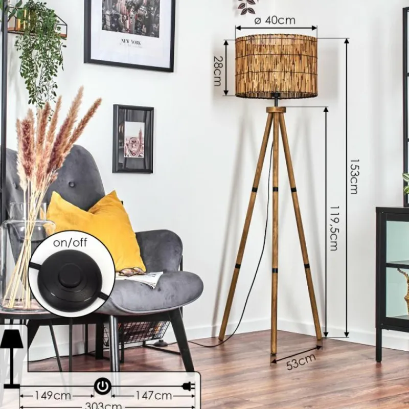 Luminaires Scandinaves-hofstein Cando Lampadaire Écru, 1 lumière