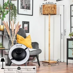 Luminaires Scandinaves-hofstein Cando Lampadaire Écru, 1 lumière