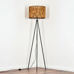 Luminaires Scandinaves-hofstein Cando Lampadaire Écru, Noir, 1 lumière