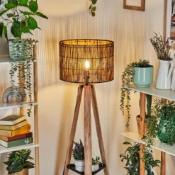 Luminaires Scandinaves-hofstein Cando Lampadaire Écru, Noir, 1 lumière