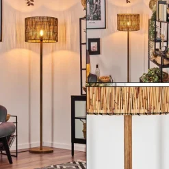 Luminaires Scandinaves-hofstein Cando Lampadaire Écru, Noir, 1 lumière