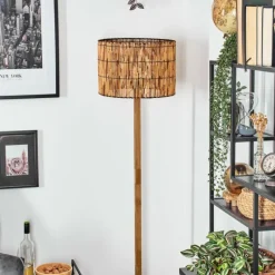 Luminaires Scandinaves-hofstein Cando Lampadaire Écru, Noir, 1 lumière