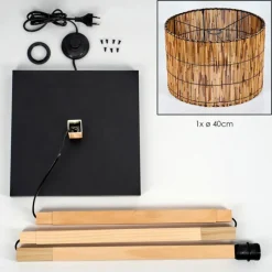 Luminaires Scandinaves-hofstein Cando Lampadaire Écru, Noir, 1 lumière