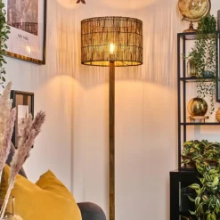 Luminaires Scandinaves-hofstein Cando Lampadaire Écru, Noir, 1 lumière