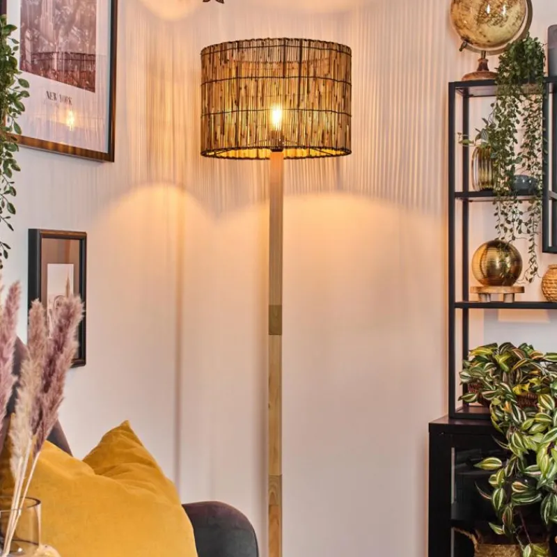 Luminaires Scandinaves-hofstein Cando Lampadaire Écru, Noir, 1 lumière