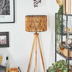 Luminaires Scandinaves-hofstein Cando Lampadaire Écru, Noir, 1 lumière