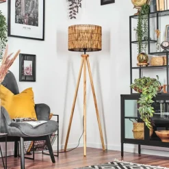 Luminaires Scandinaves-hofstein Cando Lampadaire Écru, Noir, 1 lumière