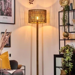 Luminaires Scandinaves-hofstein Cando Lampadaire Écru, Noir, 1 lumière