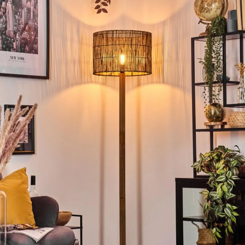 Luminaires Scandinaves-hofstein Cando Lampadaire Écru, Noir, 1 lumière