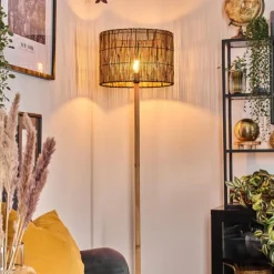 Luminaires Scandinaves-hofstein Cando Lampadaire Écru, Noir, 1 lumière