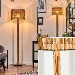 Luminaires Scandinaves-hofstein Cando Lampadaire Écru, Noir, 1 lumière