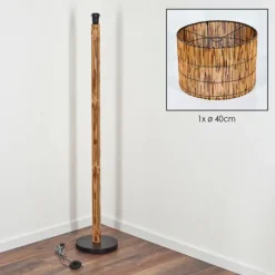 Luminaires Scandinaves-hofstein Cando Lampadaire Écru, Noir, 1 lumière