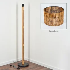 Luminaires Scandinaves-hofstein Cando Lampadaire Écru, Noir, 1 lumière