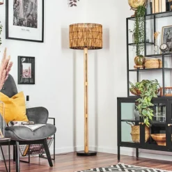 Luminaires Scandinaves-hofstein Cando Lampadaire Écru, Noir, 1 lumière