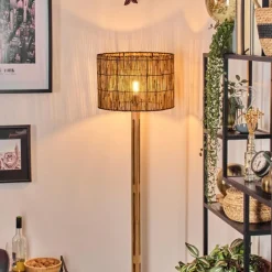 Luminaires Scandinaves-hofstein Cando Lampadaire Écru, Noir, 1 lumière