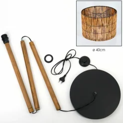 Luminaires Scandinaves-hofstein Cando Lampadaire Écru, Noir, 1 lumière