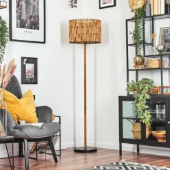 Luminaires Scandinaves-hofstein Cando Lampadaire Écru, Noir, 1 lumière