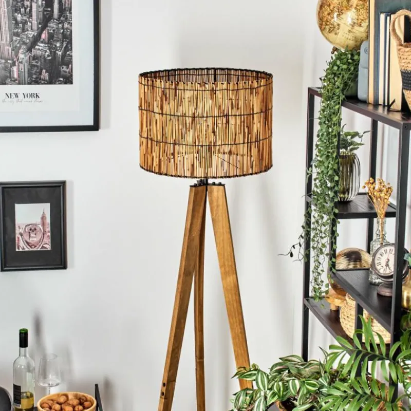 Luminaires Scandinaves-hofstein Cando Lampadaire, Liseuse Écru, Noir, 1 lumière