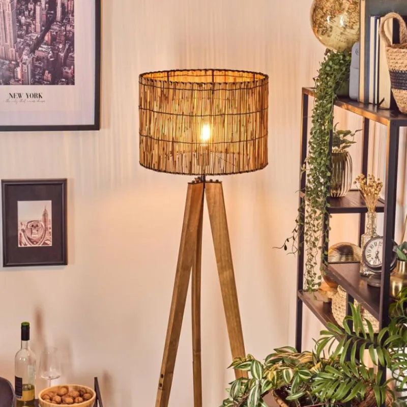 Luminaires Scandinaves-hofstein Cando Lampadaire, Liseuse Écru, Noir, 1 lumière