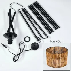 hofstein Cando Lampadaire, Liseuse Noir, 1 lumière