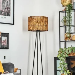 Style Boho-Chic-hofstein Cando Lampadaire, Liseuse Noir, 1 lumière
