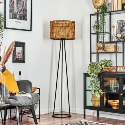 Style Boho-Chic-hofstein Cando Lampadaire, Liseuse Noir, 1 lumière