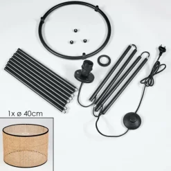 hofstein Cando Lampadaire, Liseuse Noir, 1 lumière