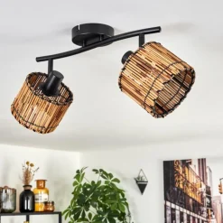 Luminaires Scandinaves-hofstein Cando Plafonnier Noir, 2 lumières