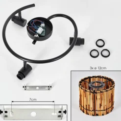 Luminaires Scandinaves-hofstein Cando Plafonnier Noir, 3 lumières