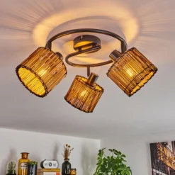 Luminaires Scandinaves-hofstein Cando Plafonnier Noir, 3 lumières