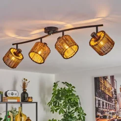 Luminaires Scandinaves-hofstein Cando Plafonnier Noir, 4 lumières