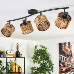Luminaires Scandinaves-hofstein Cando Plafonnier Noir, 4 lumières