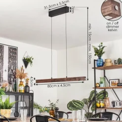 Luminaires Scandinaves-hofstein Carbellino Suspension LED Blanc, 1 lumière