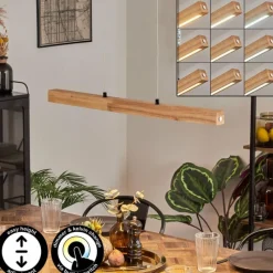 Luminaires Scandinaves-hofstein Carbellino Suspension LED Écru, Noir, 1 lumière