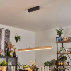 Luminaires Scandinaves-hofstein Carbellino Suspension LED Écru, Noir, 1 lumière