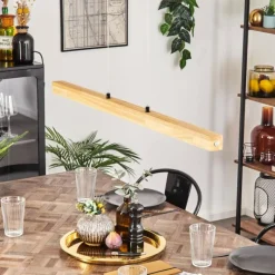 Luminaires Scandinaves-hofstein Carbellino Suspension LED Écru, Noir, 1 lumière