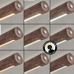 Luminaires Scandinaves-hofstein Carbellino Suspension LED Brun foncé, Noir, 1 lumière