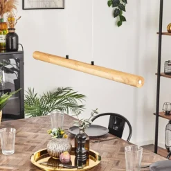 Luminaires Scandinaves-hofstein Carbellino Suspension LED Écru, Noir, 1 lumière