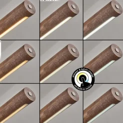 Luminaires Scandinaves-hofstein Carbellino Suspension LED Brun foncé, Noir, 1 lumière