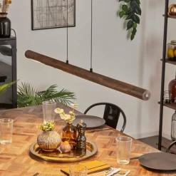 Luminaires Scandinaves-hofstein Carbellino Suspension LED Brun foncé, Noir, 1 lumière