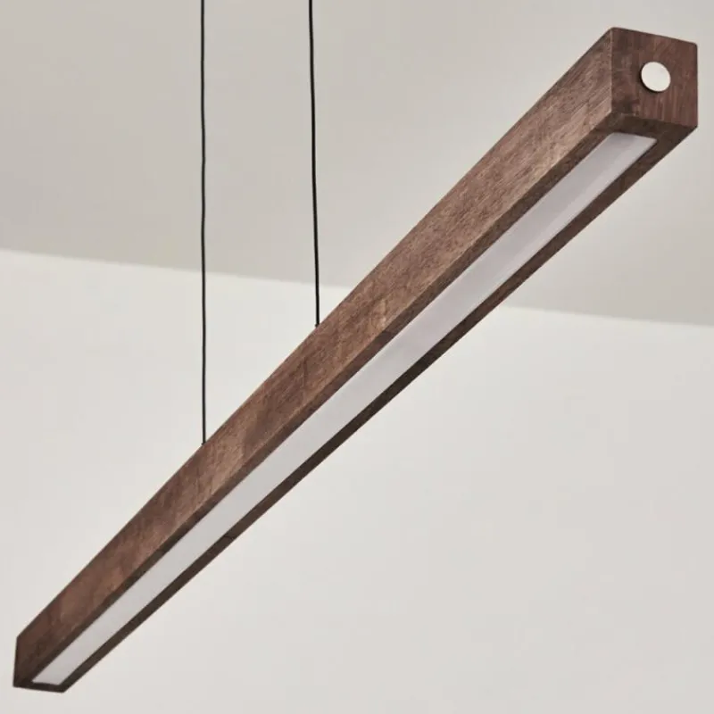 Luminaires Scandinaves-hofstein Carbellino Suspension LED Brun foncé, Noir, 1 lumière