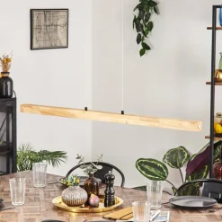 Luminaires Scandinaves-hofstein Carbellino Suspension LED Écru, Noir, 1 lumière