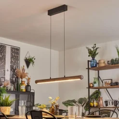 Luminaires Scandinaves-hofstein Carbellino Suspension LED Brun foncé, Noir, 1 lumière