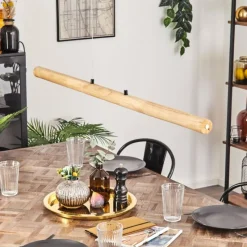 Luminaires Scandinaves-hofstein Carbellino Suspension LED Écru, Noir, 1 lumière